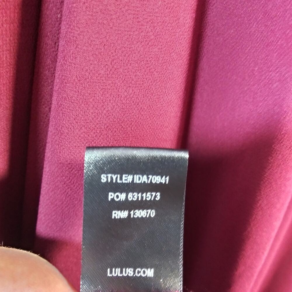 Lulus All About Love Wine Red Maxi Dress Event Size M - Picture 10 of 12